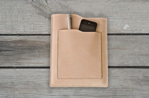 Genuine Leather iPad Case, Leather Handmade Tablet Cover, iPad Bag, Vegetal Beige Color - Handmade item - Leather iPad Case - Leather Tablet Case - iPad Sleeve - Genuine Leather iPad Cover - Vegetal Beige Color