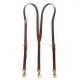 Leather Suspenders for Men, Wedding Groomsmen Suspenders, Reddish Brown
